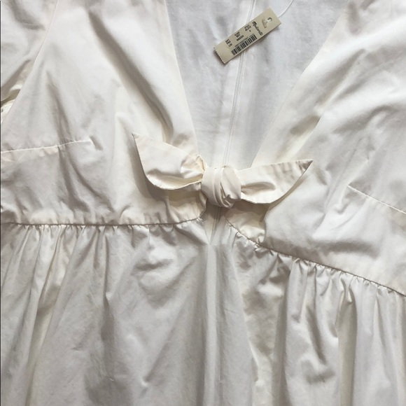 NWT Madewell Tie Front Crepe Fit Flare Mini Dress - Picture 8 of 12